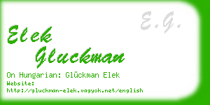 elek gluckman business card
